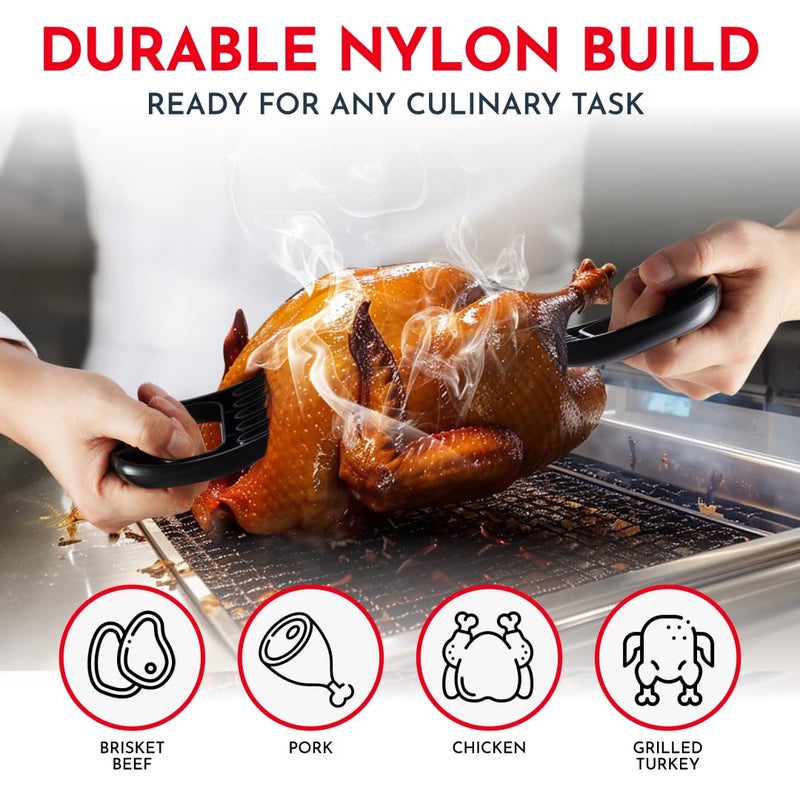 Culinary Couture Meat Shredder Claws â€“ Bear Claws Meat Shredder for Pulled Pork, Chicken and Beef, Heat Resistant Plastic Meat-Claws for Shredding, Ergonomic Grip, Dishwasher Safe BBQ Tool - Image 3